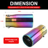 Exhaust Muffler 80mm Stainless Steel Colorful Angle-cut Tip C20