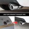 Universal Fit 2 - 2.25 - 2.5 - 2.75 Inch Exhaust Tail Pipe Diameter Exhaust Tip Tailpipe Tips Tail Pipe Double Wall Exhaust tip Car Muffler Tips