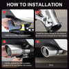 Universal Fit 2 - 2.25 - 2.5 - 2.75 Inch Exhaust Tail Pipe Diameter Exhaust Tip Tailpipe Tips Tail Pipe Double Wall Exhaust tip Car Muffler Tips