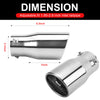 Universal Fit 2 - 2.25 - 2.5 - 2.75 Inch Exhaust Tail Pipe Diameter Exhaust Tip Tailpipe Tips Tail Pipe Double Wall Exhaust tip Car Muffler Tips