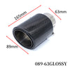 Carbon Fiber Exhaust Tip 63mm Black 089-63L