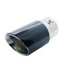 Horizontal view of Exhaust Tip 63mm Carbon Fiber black Angle-cut Tip y83