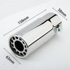 Dimension of Exhaust Muffler 58mm Stainless Steel silver Round cut intercooled Tip A55