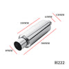 Dimension of Exhaust Muffler 63mm Stainless Steel Bolt-on Silver Straight cut Tip H222