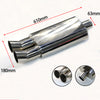 Dimension of Exhaust Muffler 63mm Stainless Steel Silver Turndown Tip HH1992