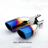 Dimension of Exhaust Mufflers 63mm Stainless Steel blue Straight cut Tip B1993X