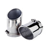 Exhaust Tip 80mm Stainless Steel silver Angle-cut Tip A6 in silver