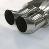 Front view of Exhaust Muffler 63mm Stainless Steel Silver Turndown Tip HH1992