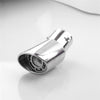 Front view of Exhaust Mufflers 63mm Stainless Steel Bolt-on silver Turndown Tip A14H