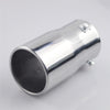 Front view of Exhaust Mufflers 70mm Stainless Steel Silver Straight cut Tip A123