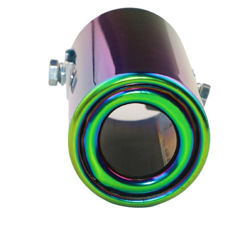 Front view of Exhaust Tip 51mm Stainless Steel colorful Straight cut Tip C1