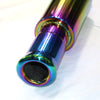 Front view of Exhaust Tip 58mm Stainless Steel Silver Straight cut Tip HC38