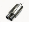 Front view of Exhaust Tip 63mm Stainless Steel Silver Straight cut Tip HH001