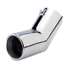 Horizontal view of Exhaust Muffler 63mm Stainless Steel silver Turndown Tip A19