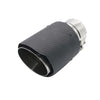 Horizontal view of Exhaust Tip 63mm Carbon Fiber matte black Angle-cut Tip N89-63