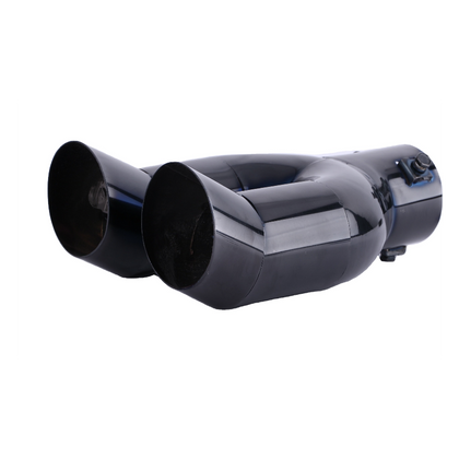 Horizontal view of Horizontal view of Exhaust Tip 63mm Stainless Steel black Turndown Tip L1992XX