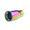 Horizontal view of Exhaust Tip 80mm Stainless Steel Colorful Straight cut Rolled Tip C201