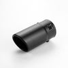 Side of Exhaust Mufflers 70mm Stainless Steel matte black Angle-cut Rolled Tip A6