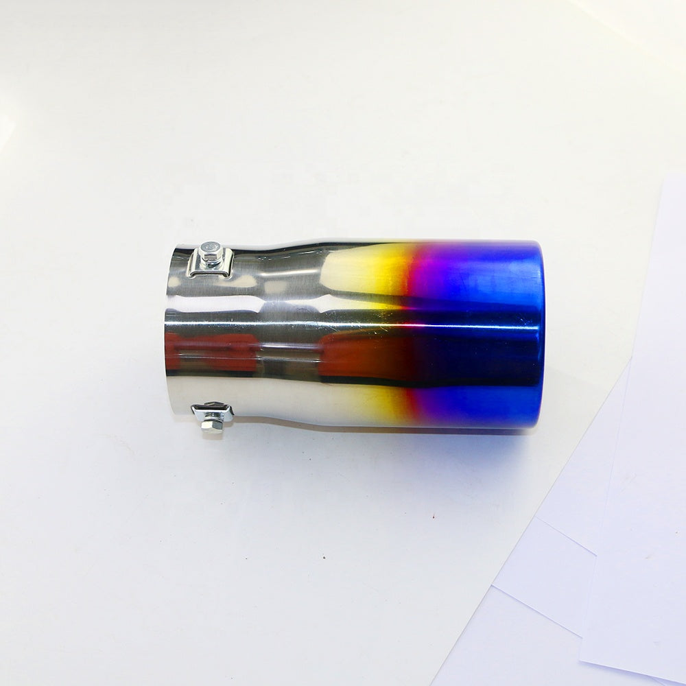 Side of Exhaust Tip 80mm Stainless Steel colorful Straight cut Tip B20
